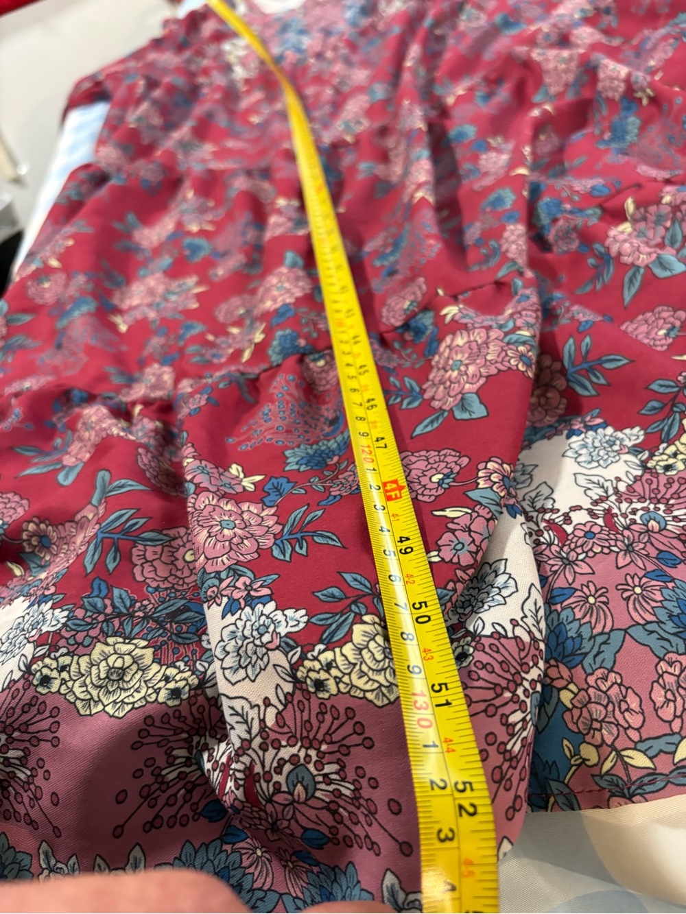 Floral V-Neck #Maxi Dress in Wine & Pink.#SummerRomance,#PrarieGirl,#Festivals - Picture 7 of 14